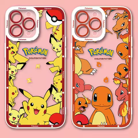 Cartoon P-Pokemon Case For Samsung Galaxy S24 S23 S22 Ultra S21 S20 FE Note 20 10 Plus A15 A25 A35 A