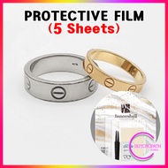 Care Protection Film (5 sheets) For Cartier Love Ring, Love Wedding Band (5.5/3.6 mm) Scratch & Anti