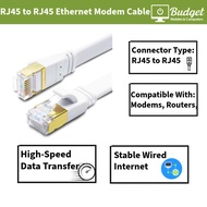 RJ45 to RJ45 Ethernet Modem Cable unshielded CAT5E Patch 8 pin BLACK 2M
