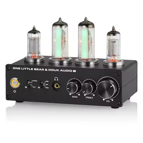 Nobsound T9 Mini 6E2 MM/MC Phono Stage Turntable Preamp HiFi Stereo Audio Vacuum Tube Preamplifier D