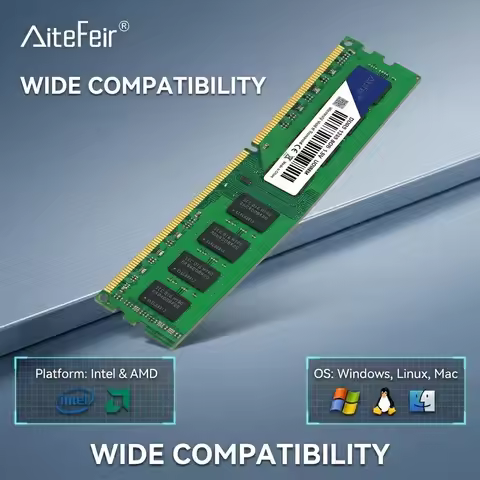 AiteFeir 8GB DDR3 1333MHz Desktop RAM 1.5V DIMM Memory Module 8-Layer PCB Plug and Play for Old PCs