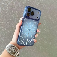 Blue Fireworks Suitable for iPhone17Promax Phone Case Apple Air Comes with Lens Film Protective Case