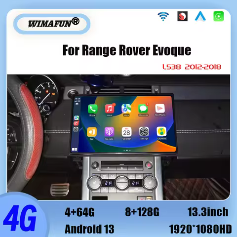 13.3inch For Range Rover Evoque L538 2012-2018 Android 13 4G Qualcomm GPS Navigation Radio Multimedi