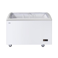 HAIER ตู้แช่แข็งฝากระจกโค้ง  SD-332DP สีขาว
