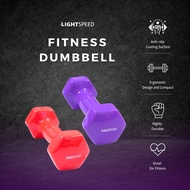 LIGHTSPEED Dumbell 2Kg / Barbel Mini / Barbel Wanita /  Vinyl Cewek / Yoga