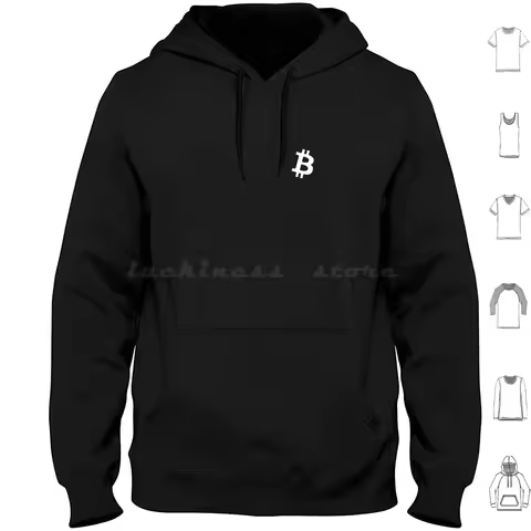 Bitcoin Letter B Logo Hoodies Long Sleeve Bitcoin Btc Logo Letter Icon Simple Currency Crypto Crypto