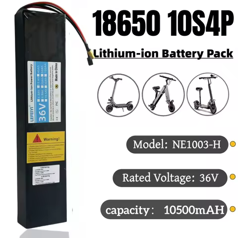 Original battery 10S4P 36V 10400mAh electric scooter lithium battery 18650 battery pack 36V 750W-100