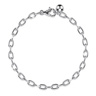 925 SIGNATURE Solid 925 Sterling Silver Modest Cable Chain Bracelet
