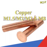 Copper countersunk head rivets GB869 percussion type flat head flat cone head solid rivets Copper d 