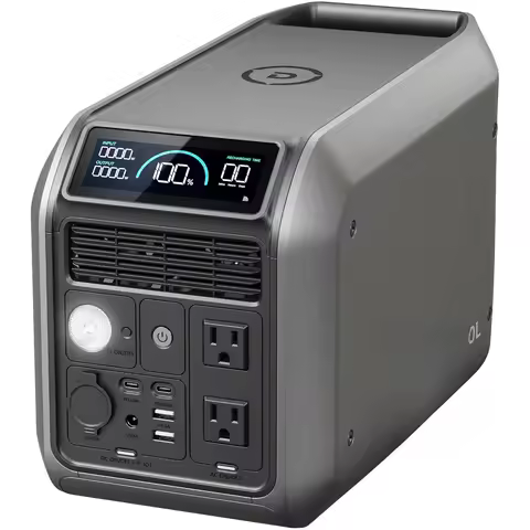 1008Wh Solar Generator, Semi-Solid LiFePO4, 1200W AC Output/100W USB-C, 1600W Power Boost, 1.3X Long