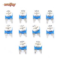 YOLANDA 100PCS Variable Resistor, Film Type 10 Values Potentiometer, Precision 500ohm-1M ohm Adjusta