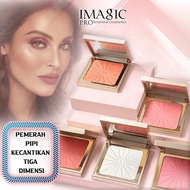 IMAGIC Highlight Blush Powder Playful Bear Finely Crushed Pearls Brighten Contour Face Highlighter P