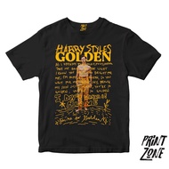 HARRY STYLES SHIRT - GOLDEN HAND DRAWN LYRICS.- PRINT ZONE PH