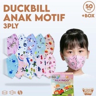 Pilihan Masker Duckbill Alkindo Anak 1 Box Isi 50Pcs Masker Anak 4Ply