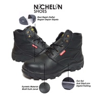 NICHELIN SAFETY SHOES [CODE B-008] HIGH STEEL TOE SHOES WITH SEWING SOLES FOR FIELD PROJECT WORK SAF