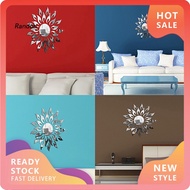 RAN Sun Flower Shape DIY Modern Mirror Wall Sticker Decal Home Bedroom Decorations