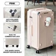 Glossy Luggage 20/26/30 Inch Luggage Bag Travel With Cup Holder 5 wheels Large Capacity Luggage Trav