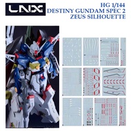 [LNX ] HG03 HG 1/144  DESTINY GUNDAM SPEC II  / ZEUS SILTOUETTE GUNDAM WATER SLIDE DECAL