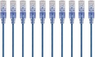 Monoprice Cat6A Ethernet Patch Cable - 25ft - Blue (Pack of 10) Network Internet Cable, Snagless RJ4