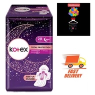 Kotex Total Protection Overnight Wing Kotex Sanitary Pad 28cm-14pads Tuala Wanita 卫生棉 VALUE PACK