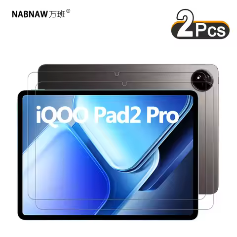 2 Pieces Clear Anti-Scratch Screen Protector Tempered Glass For Vivo IQOO Pad2 Pro 13-inch Hard Prot