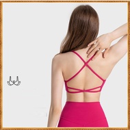 New Style Sports Underwear Hollow Cross Beautiful Back Strap Square Neck Sexy Yoga Bra DW399