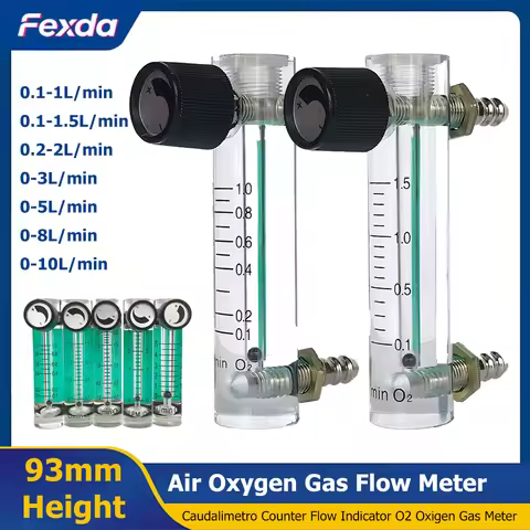 Air Oxygen Gas Flow Meter Flowmeter Caudalimetro Counter Flow Indicator O2 Oxygen Gas Meter Flow Dev
