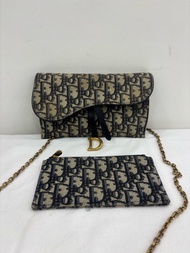 👜Dior Monogram Wallet on Chain WOC with inner bag Code of year 2022 迪奧 WOC 老花二合一子母鏈條包 斜挎包 22年編碼 淋過雨