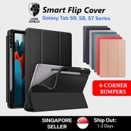 (SG) LionShield Smart Flip Case Casing Cover, Compatible with Samsung Tab S9 FE/S9 Plus/S9 Ultra/S9/S8+/S8/S7 FE/S7