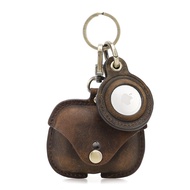 Retro Cowhide Case for AirPods Pro and Airtag Cover Leather AirPod 3 Charging Box Wireless Bluetooth