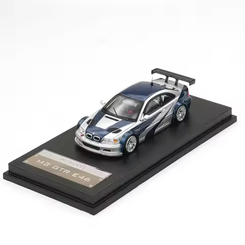 AR MJ In Stock 1:64 E46 M3 GTR Diecast Diorama Car Model Collection Miniature Toys
