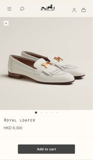 Hermes Royal Loafer size 37 白色女神鞋