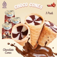 (Get 3 Pack) Wafer Chocolate Ice Cream Biscuit 3 Packs | Chocolate Shape Ice Cream Delicious Sweet And Creamy Milk