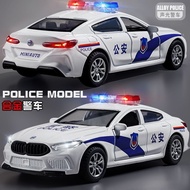 0802 03 Alloy BMW Police Car Children's Toy Car Large Size Simulation Car Model SWAT Public Security