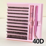 DIY eyelash set 200 eyelash clusters 30D 40D 50D eyelash extension makeup tool with glue and tweezer