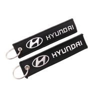 HYUNDAI Car Logo Keytag Keyring - JDM Style Accessories for Keys, ID Cards, and Badges - Fits Popula