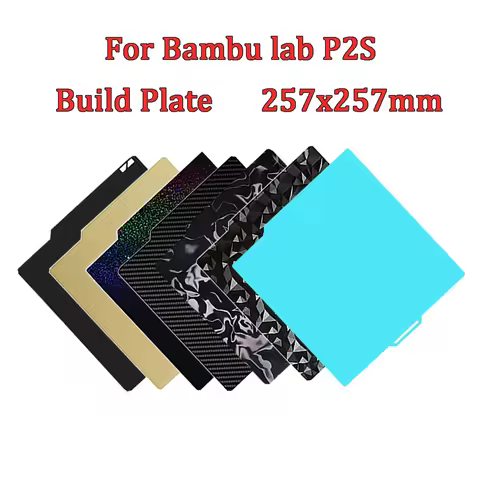 For Bambu lab P2S Build Plate P1S X1C Pei Textured 257x257 H1H PEY Peo Sheet Spring Steel For Bambul