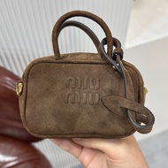 MiuMiu/繆繆 保齡球包 焦糖色 超mini零錢包 手提包 斜挎包 單肩包