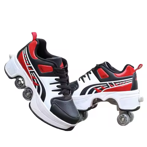 Roller skate shoes men kick roller shoes deformation roller sneakers shoes for kids birthday gifts