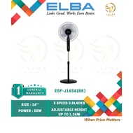 ELBA ESF-J1656(BK) 16'' 3 SPEED 5 BLADES STAND FAN / KIPAS BERDIRI
