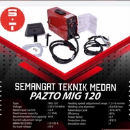 MESIN TRAFO LAS MIG MIGi TANPA GAS CO2 120 A AMPERE EMIRATES + KAWAT
