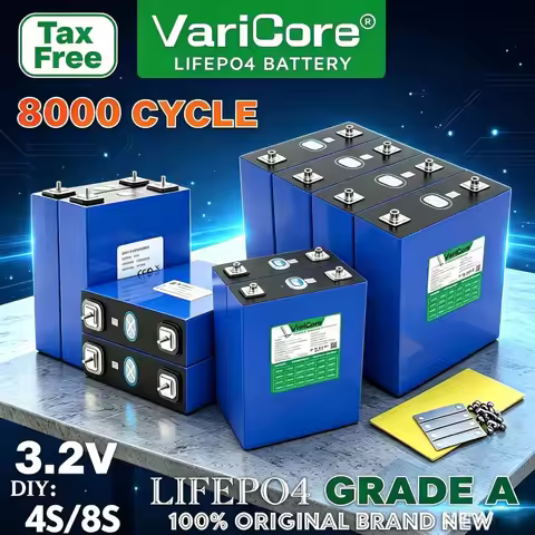 8pcs 3.2v 320Ah 280Ah 200Ah 105Ah 90ah Lifepo4 Rechargeable Battery Lithium Iron Phosphate Solar Cel