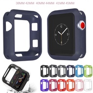 Soft Silicone Case for iWatch series 8 7 6 SE 5 4 Cover Full Protection Shell for iWatch 41mm 45mm 38mm 42mm 40mm 44mm case