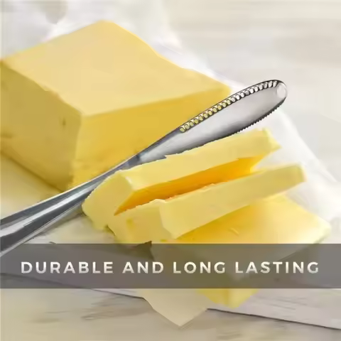 Butter Knife Holes Cheese Dessert Knife Stainless Steel Jam Knife Cutlery Toast Wipe Cream Bread Che