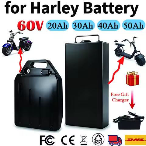 60V For Harley Battery 20Ah 30Ah 40Ah Electric Motorcycle 18650 Lithium Battery Suitable For CityCoc