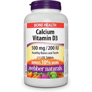 Webber Natural Calcium Vitamin D3 500 mg/200 IU