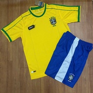1998 Brazil Home Football Kit, Brazil Football Shirt - Thai Polyester Fabric