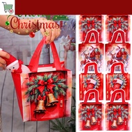 SM  Waterproof Large Capacity Santa Claus Snowman Handbag -Xmas Party Decor non-woven printed tote b