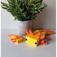 [MINECRAFT] Minecraft 3D Axolotl Dragon Model – Study Desk Decor Model