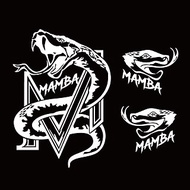 MMB MMBCU 曼巴蛇 蛇 MAMBA 銀白/黑色 無底簍空 反光貼紙 轉印